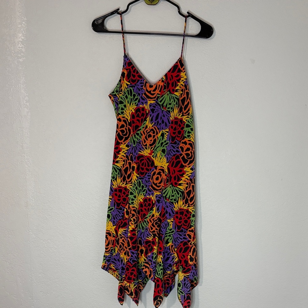Papillon VTG Slip Dress Floral 90s Colorful M